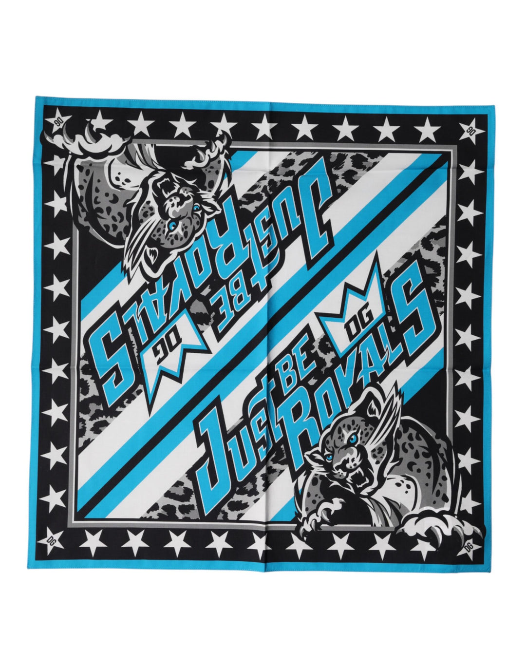 Dolce & Gabbana Multicolor DG Royals Square Foulard 51.5cm x 51cm Scarf