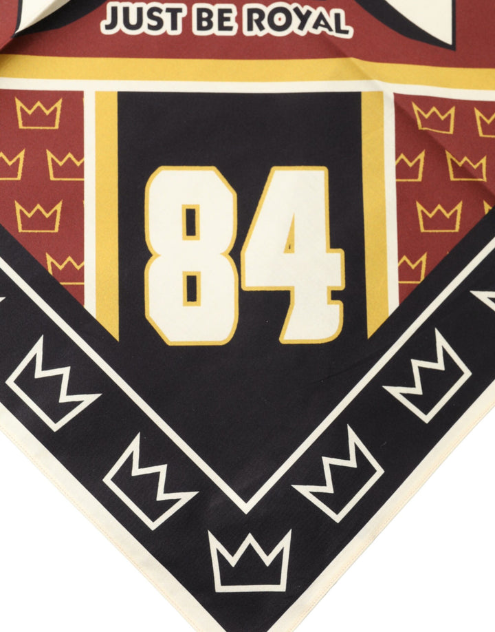 Dolce & Gabbana Multicolor DG King Square Foulard Men 50.5cm x 50cm Scarf