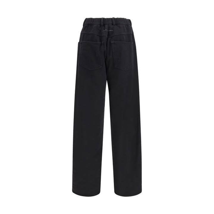 MM6 Black Cotton Athletic Pants
