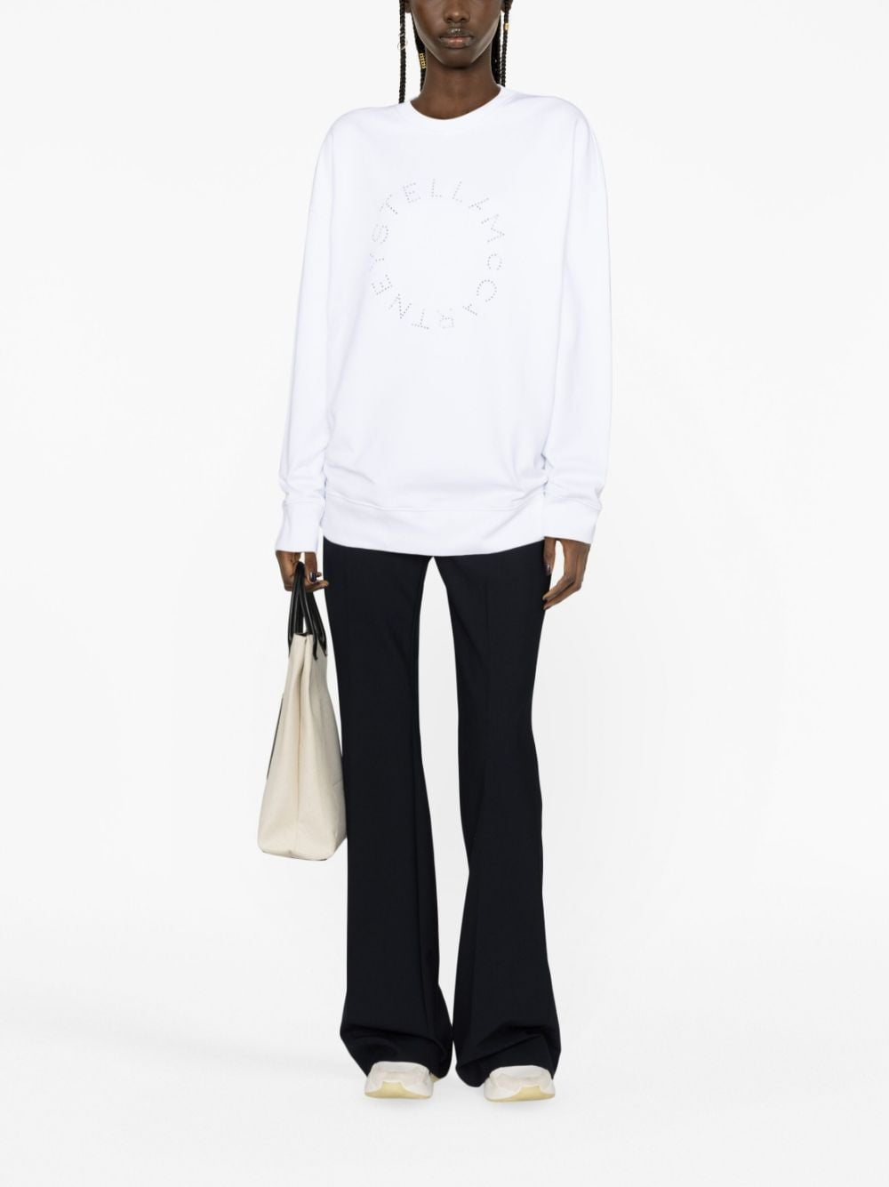 STELLA McCARTNEY rhinestone-embellished logo sweatshirt-3