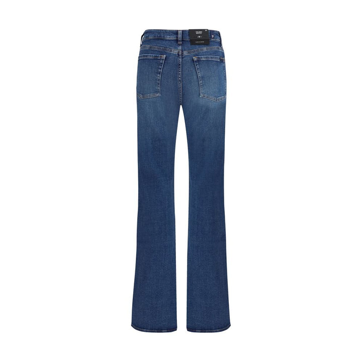 7FOR Blue Cotton Bootcut Jeans