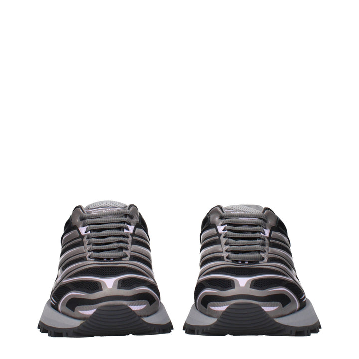 Maison Margiela Black Fabric Athletic Sneakers