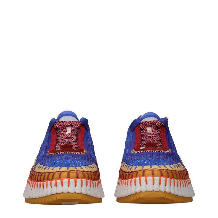 Chloé Blue Fabric Chunky Sneakers
