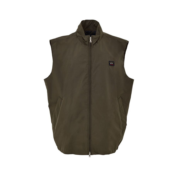 Paul & Shark Green Polyester Sleveless Jacket