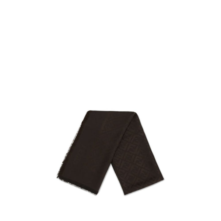 Fendi Brown Silk Scarf