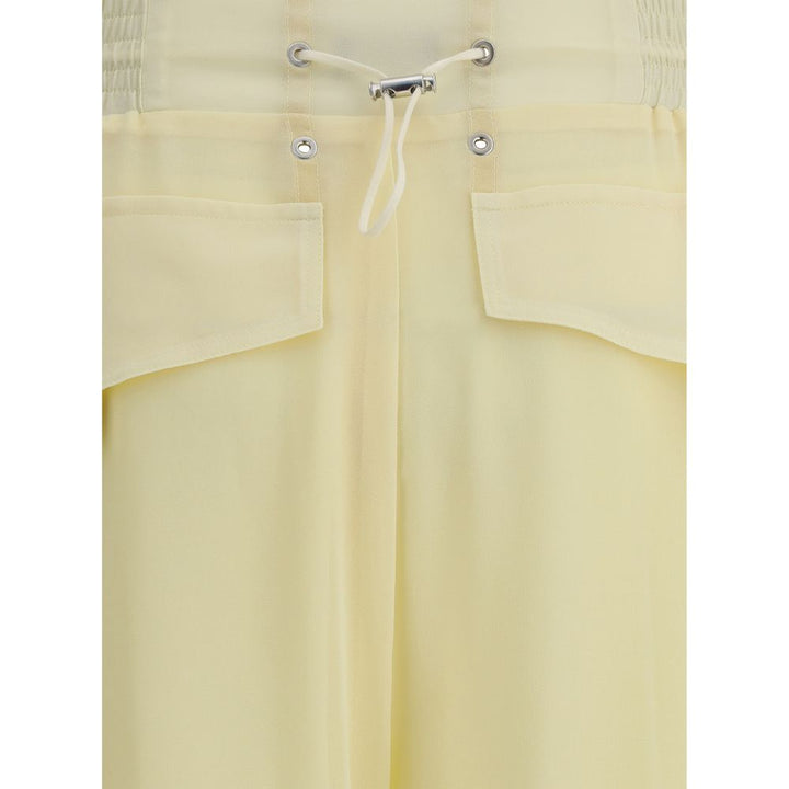 PINKO Yellow Polyester Cargo Pants
