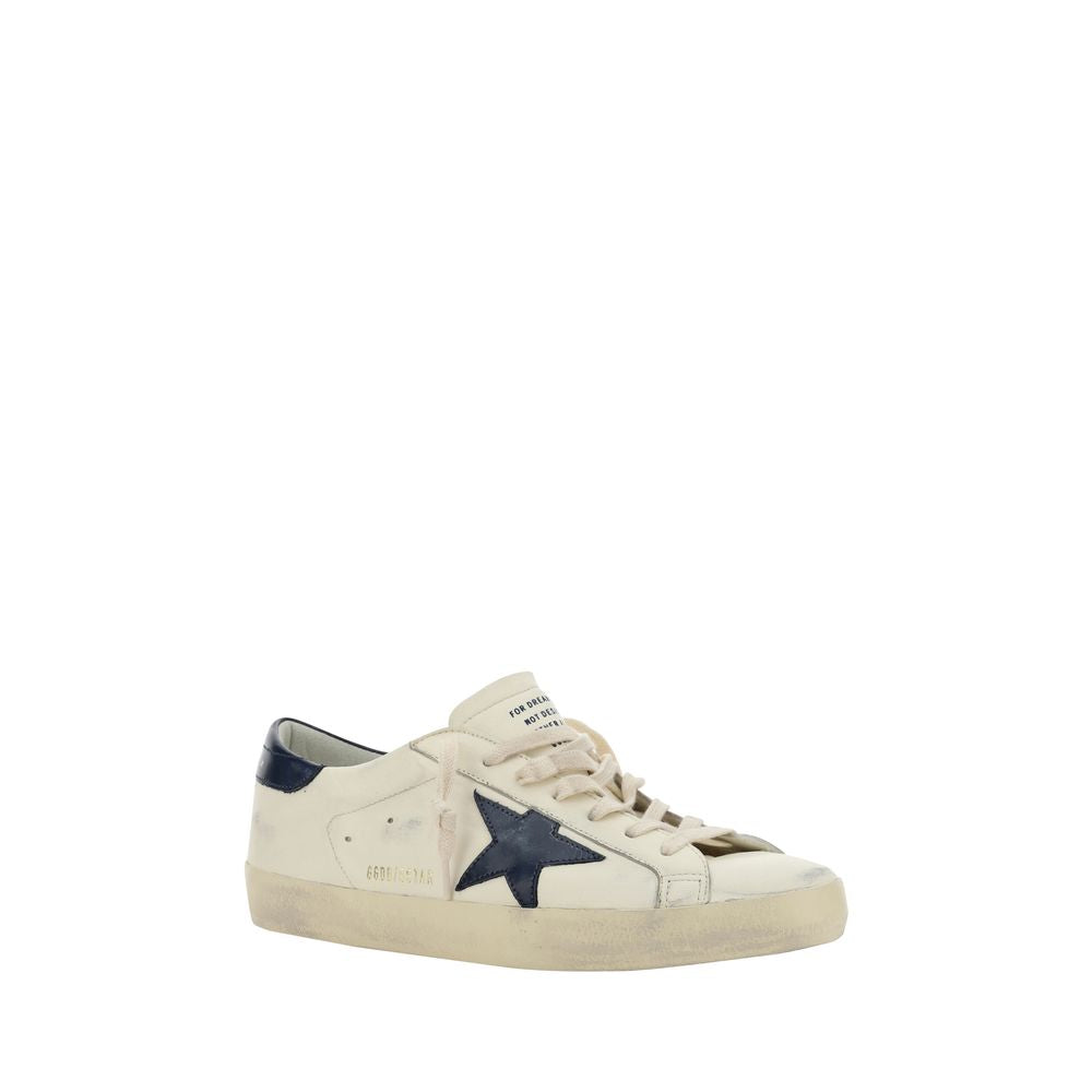 Golden Goose White Goatskin Low Top Sneakers