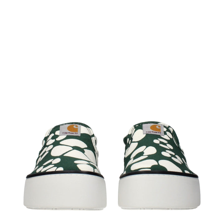Marni Green Fabric Slip-On Loafers