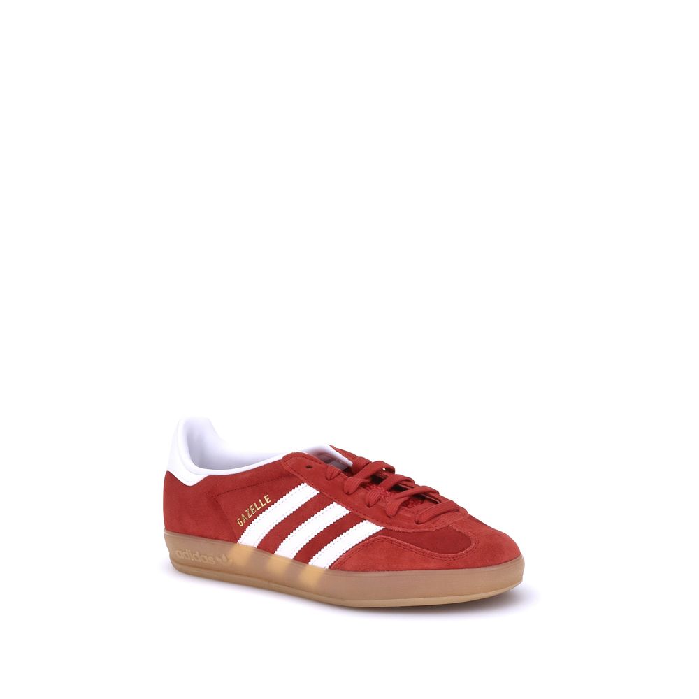 Adidas Red Calf Leather Bos Taurus Low Top Sneakers