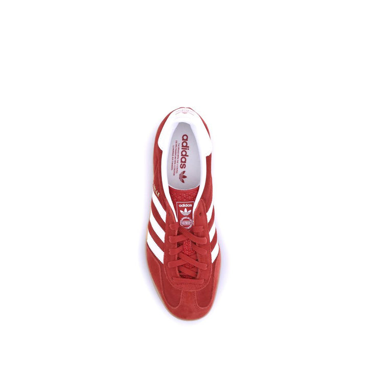 Adidas Red Calf Leather Bos Taurus Low Top Sneakers