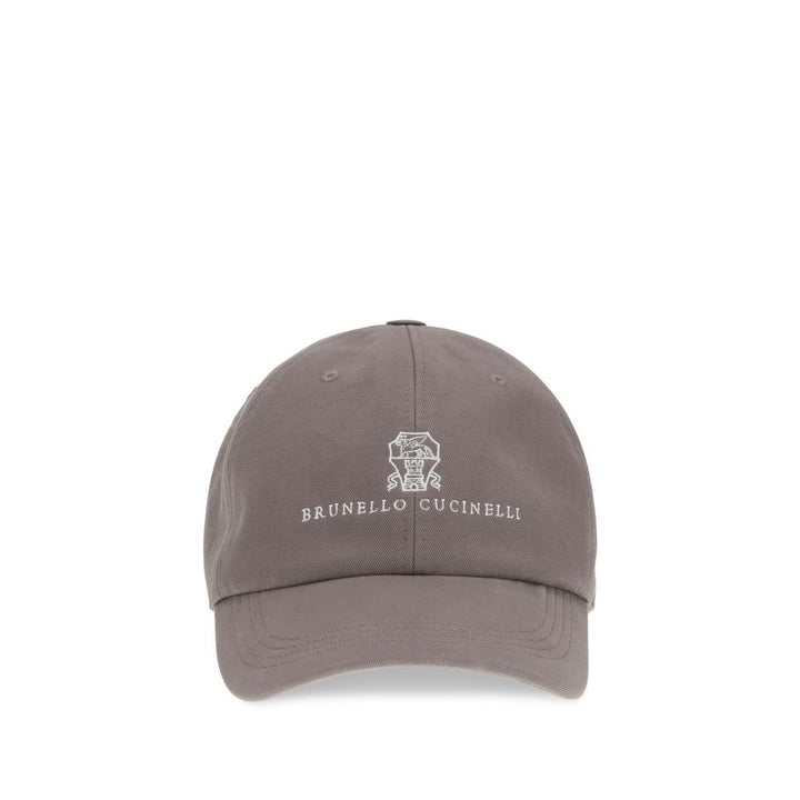 Brunello Cucinelli Brown Cotton Cap (Baseball Hat)