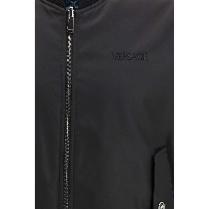 Versace Black Polyamide Bomber