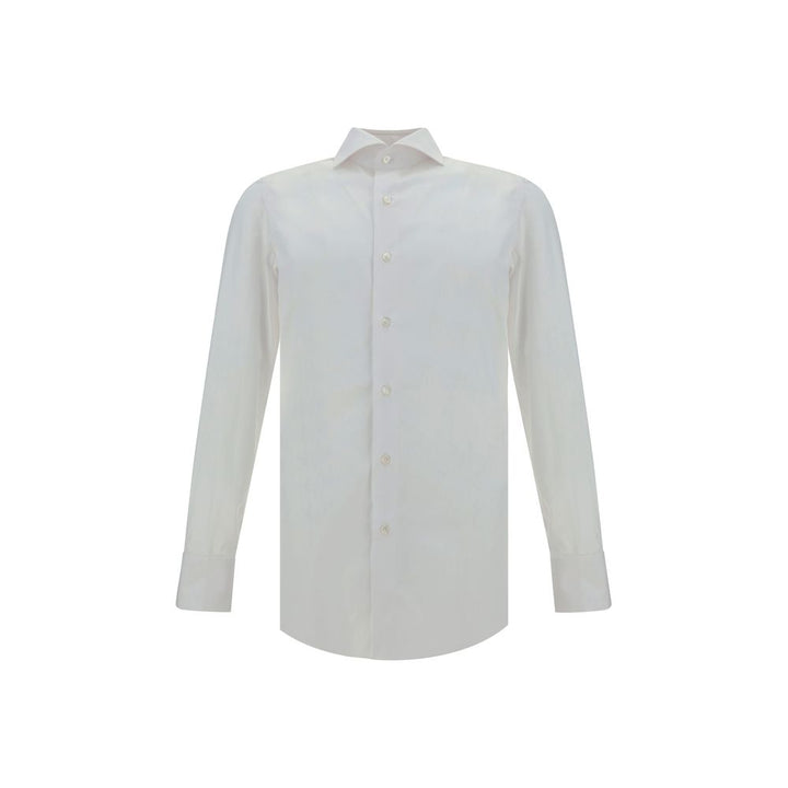 Finamore White Cotton Dress Shirt