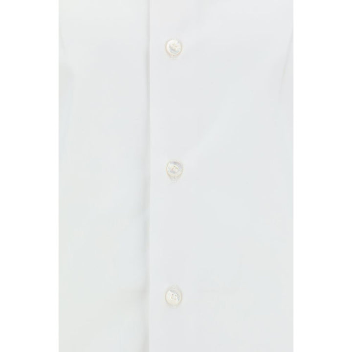 Finamore White Cotton Dress Shirt