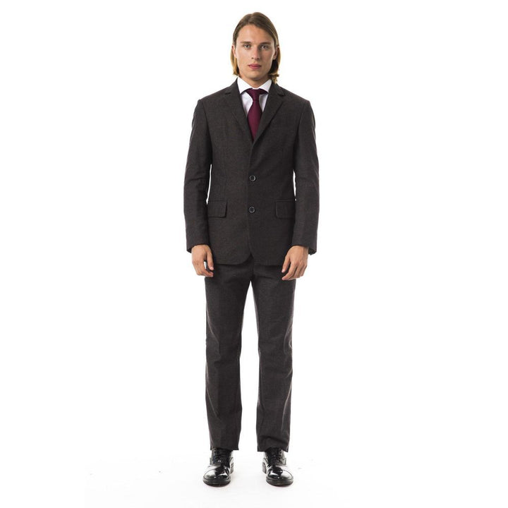 BYBLOS Brown Cotton Two-Piece Suit