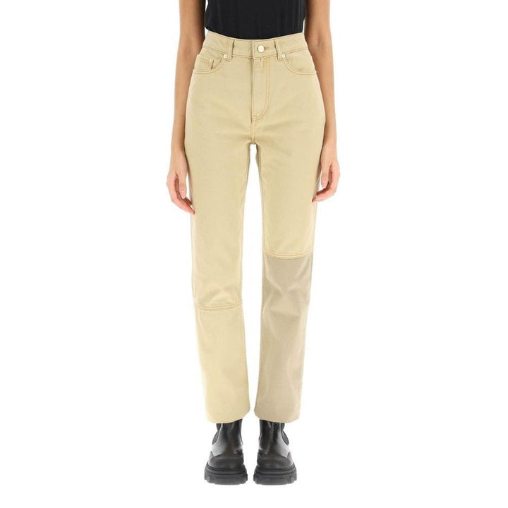 Ganni Brown Cotton Jeans Denim