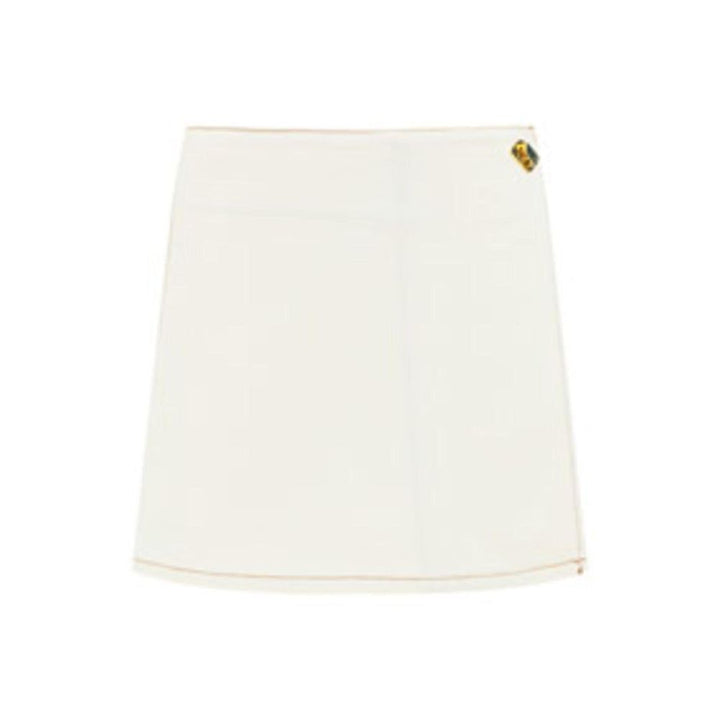 Ganni White Cotton Mini Skirt