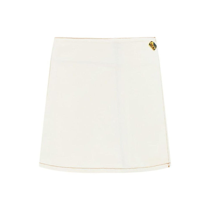 Ganni White Cotton Mini Skirt