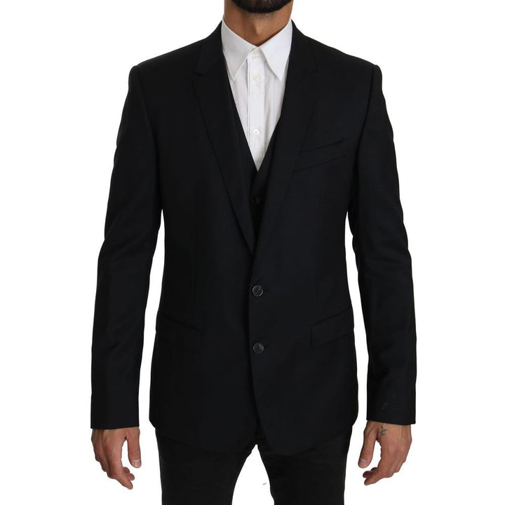 Dolce & Gabbana Blue Viscose Two-Piece Suit