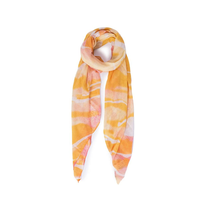 Pieces Orange Polyester Scarf