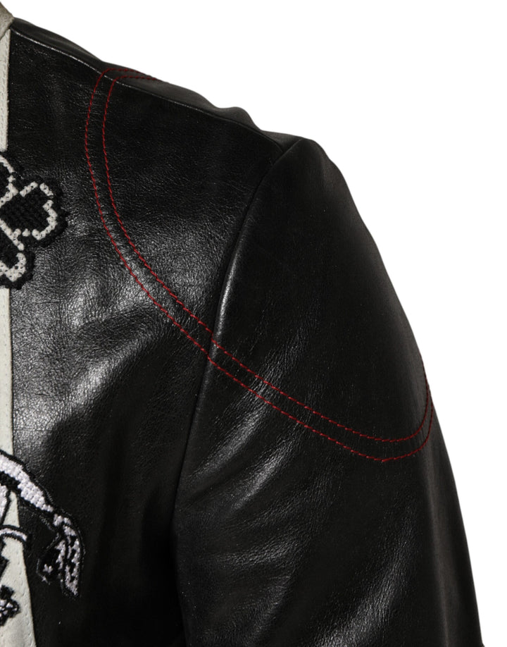 Dolce & Gabbana Multicolor Guns n' Roses Full Zip Men Biker Jacket