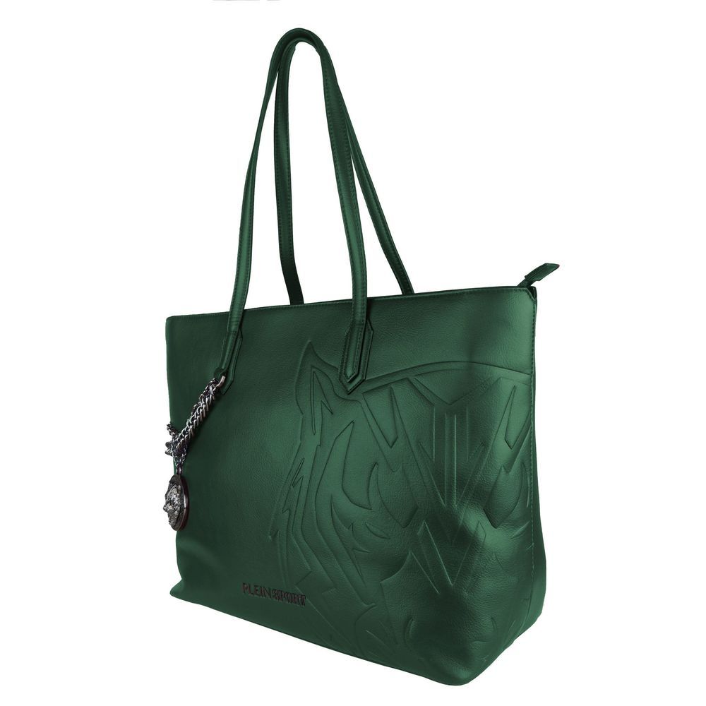 Plein Sport Green Leather Shoulder Bag
