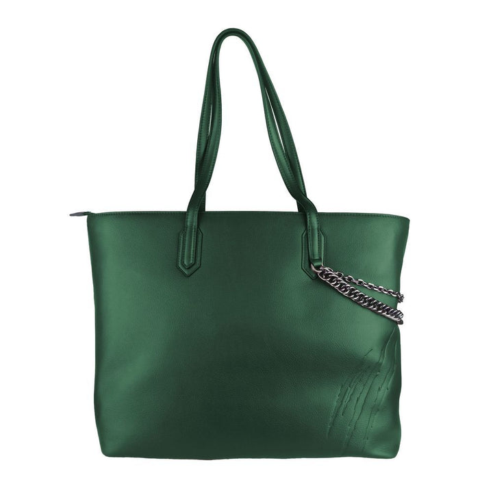 Plein Sport Green Leather Shoulder Bag
