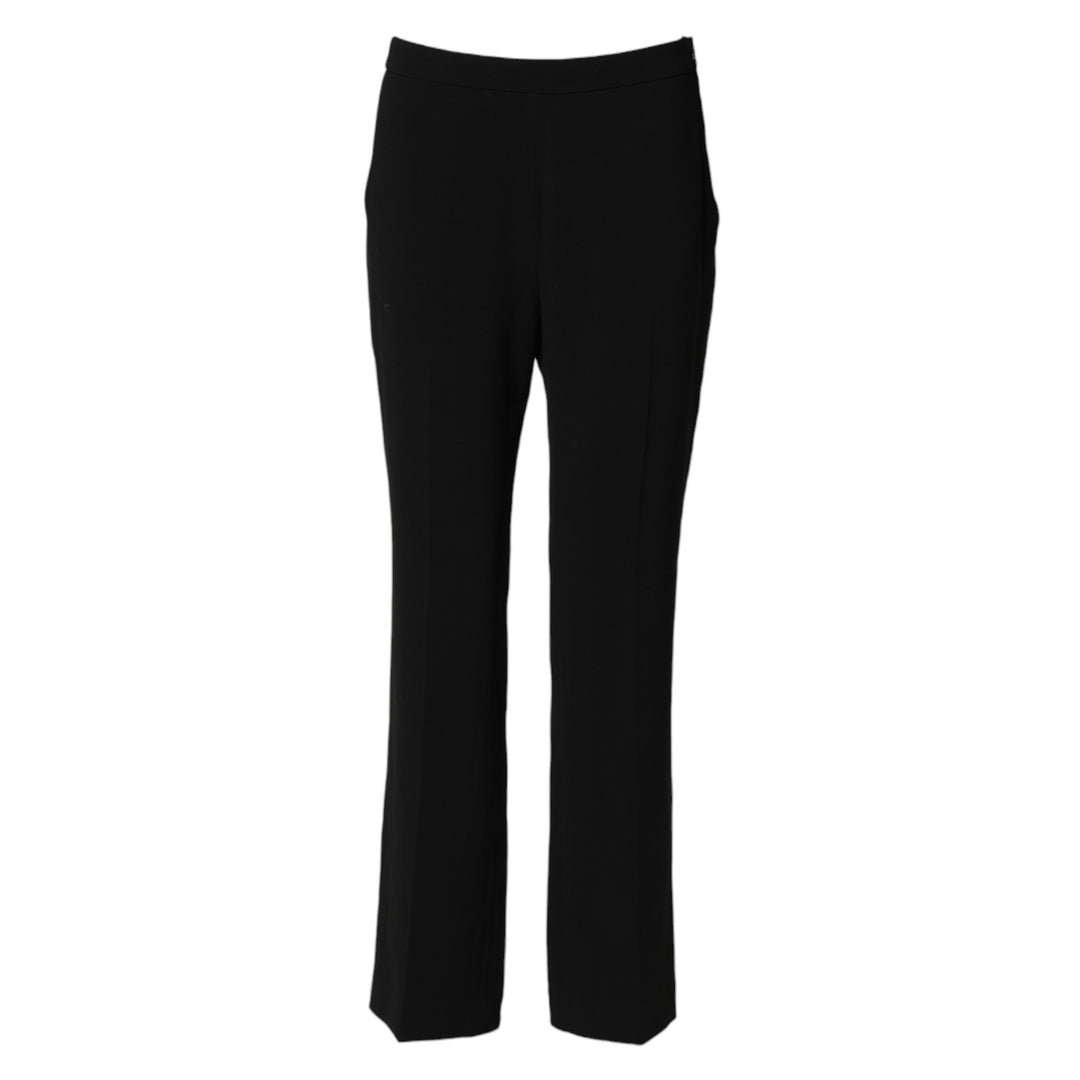 Aspesi Black High Waist Zip Straight Chino Trouser Pants