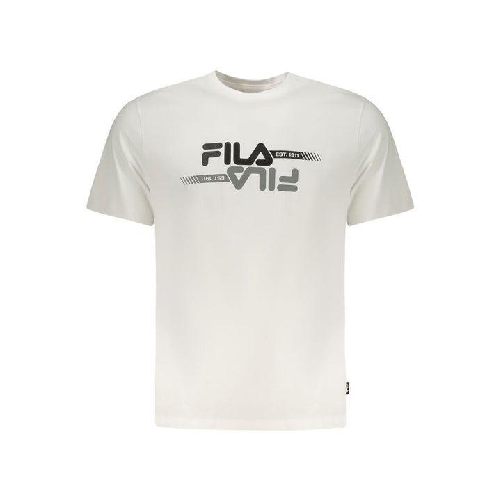 Fila White Cotton Men T-Shirt