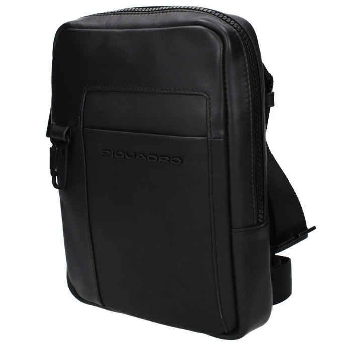 Piquadro Black Leather Crossbody Bag