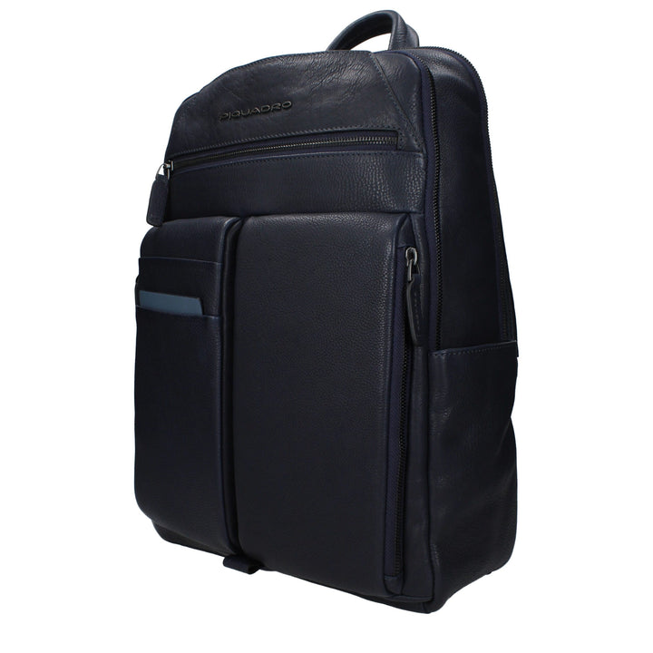 Piquadro Blue Leather Backpack