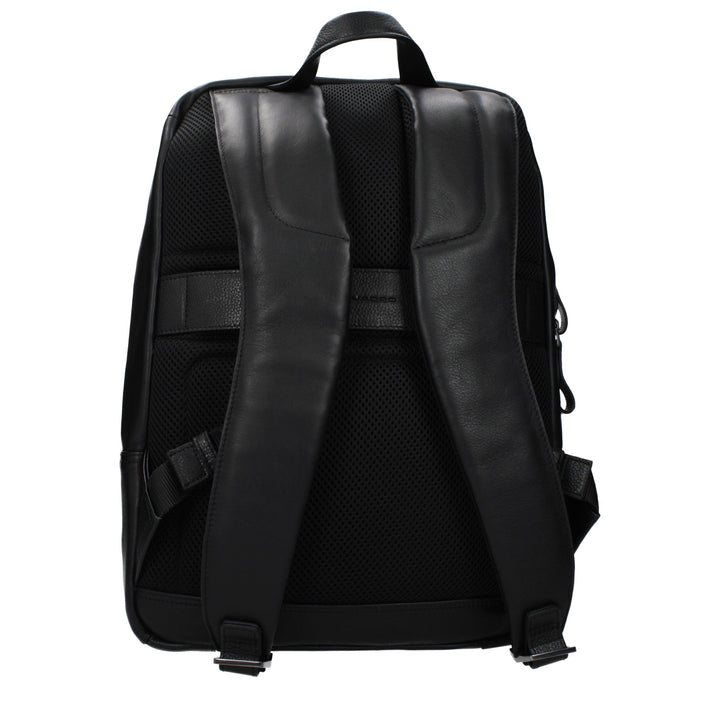 Piquadro Black Leather Backpack