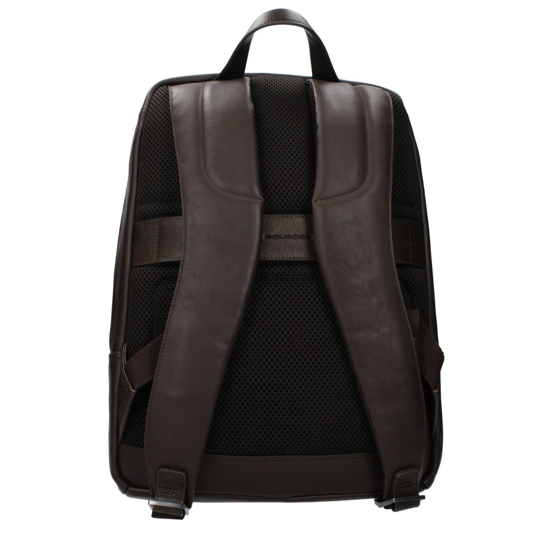 Piquadro Brown Leather Backpack