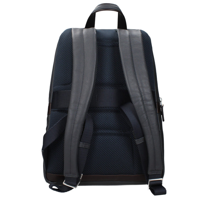 Piquadro Gray Leather Backpack