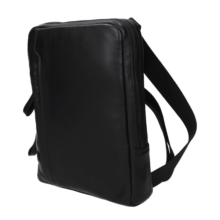 Piquadro Black Leather Crossbody Bag