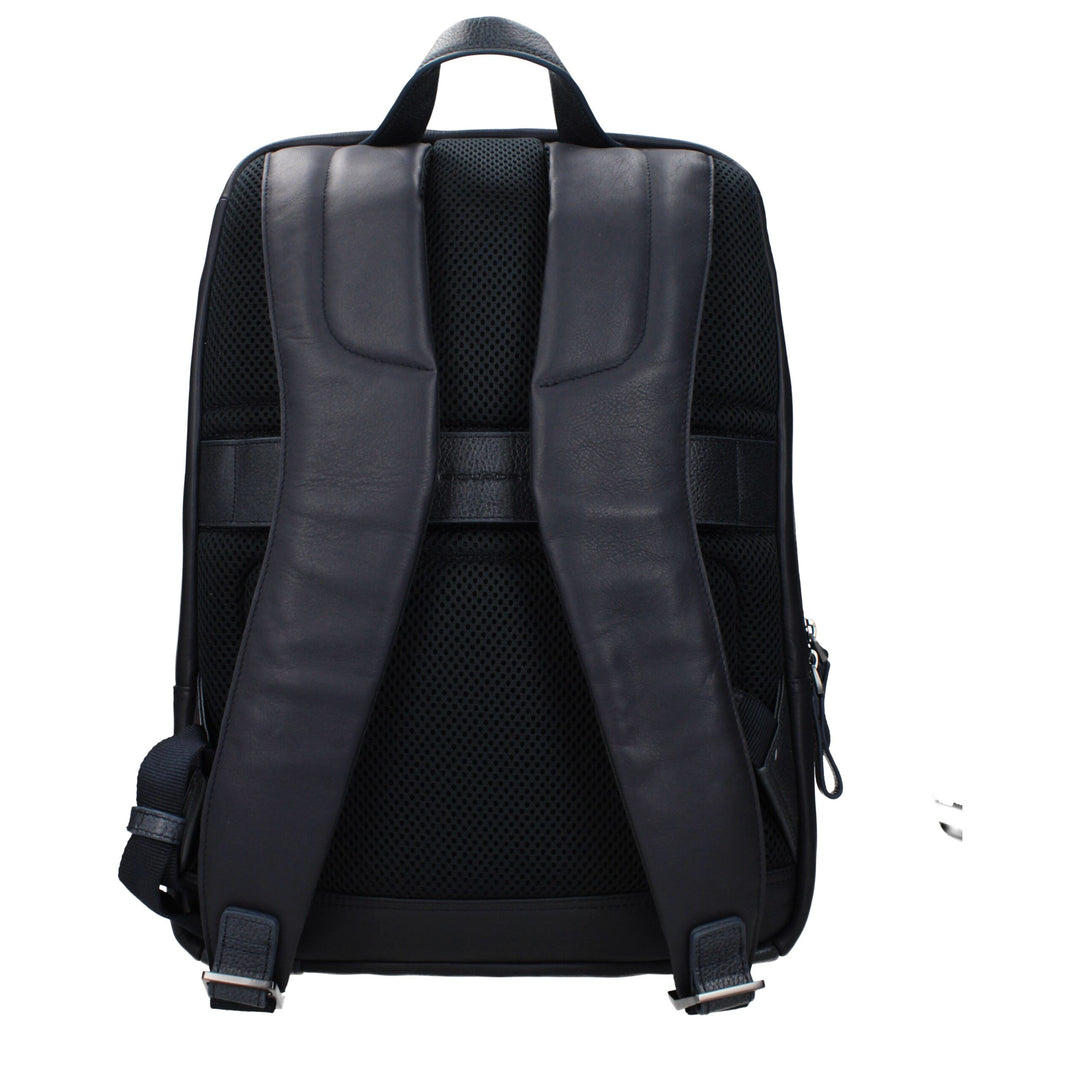 Piquadro Blue Leather Backpack