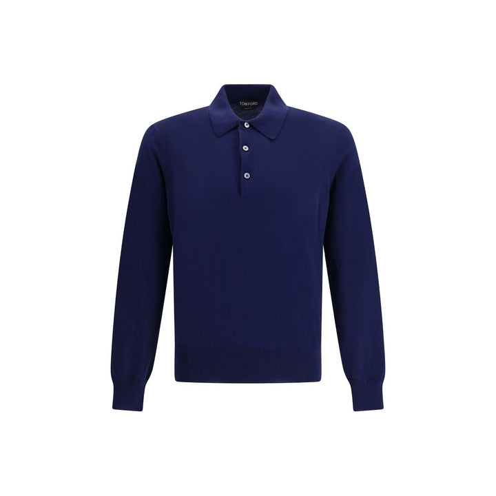 Tom Ford Blue Cotton Polo Shirt