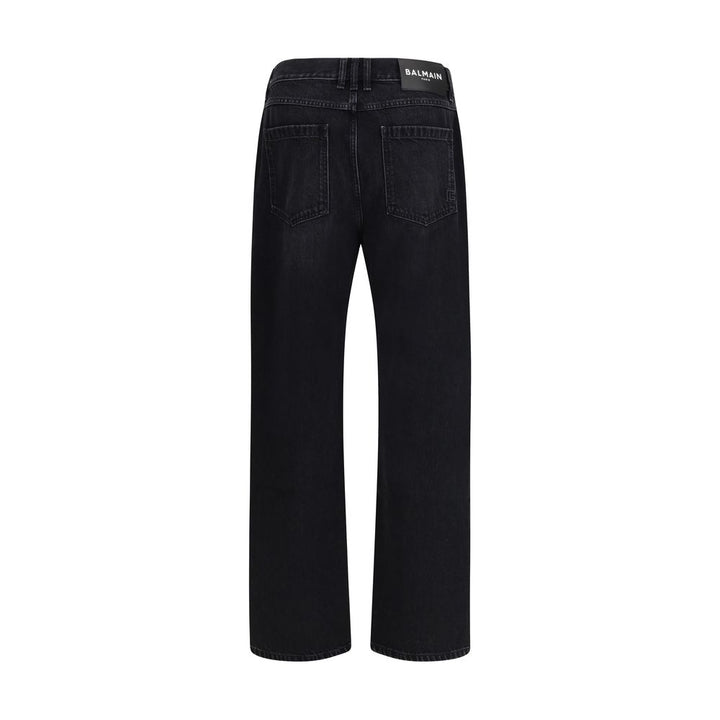 Balmain Black Cotton Jeans Denim