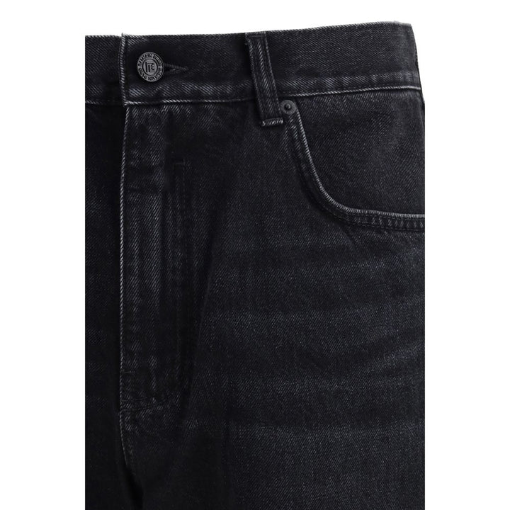 Balmain Black Cotton Jeans Denim