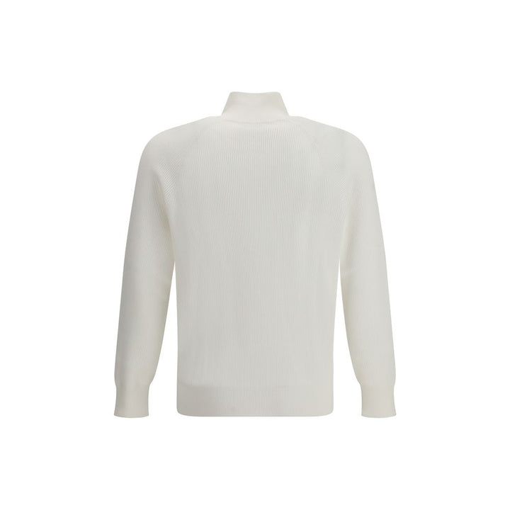 Brunello Cucinelli White Cotton Sweatshirt