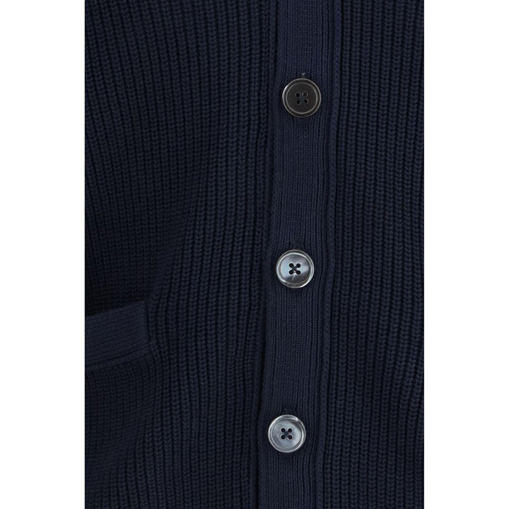 Thom Browne Blue Cotton Cardigan