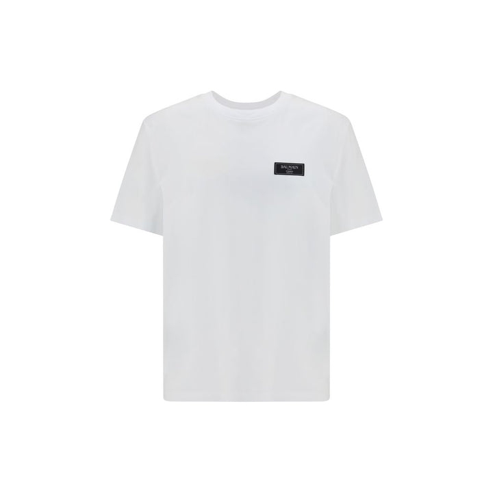 Balmain White Cotton T-Shirt