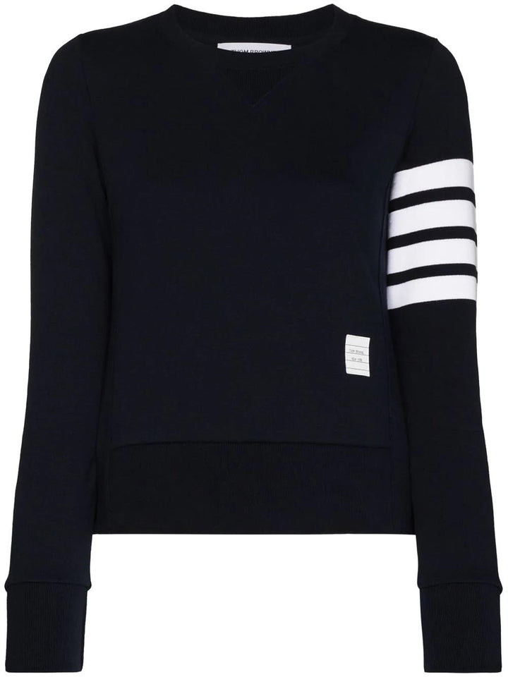 four-bar stripe cotton sweatshirt-0