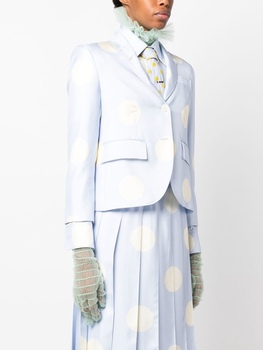 THOM BROWNE polka-dot print silk blazer-2