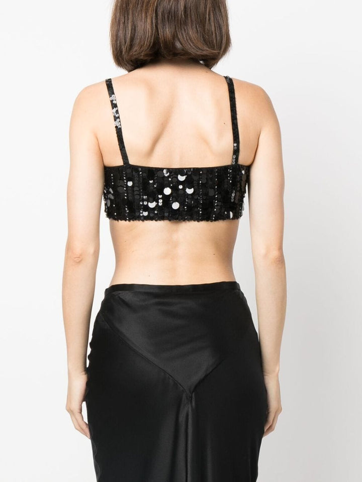 PAROSH sequin-embellished crop top-6
