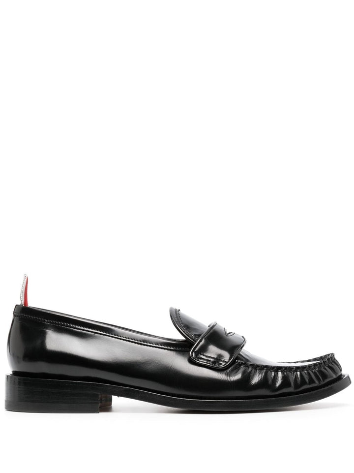 penny-slot leather loafers-0