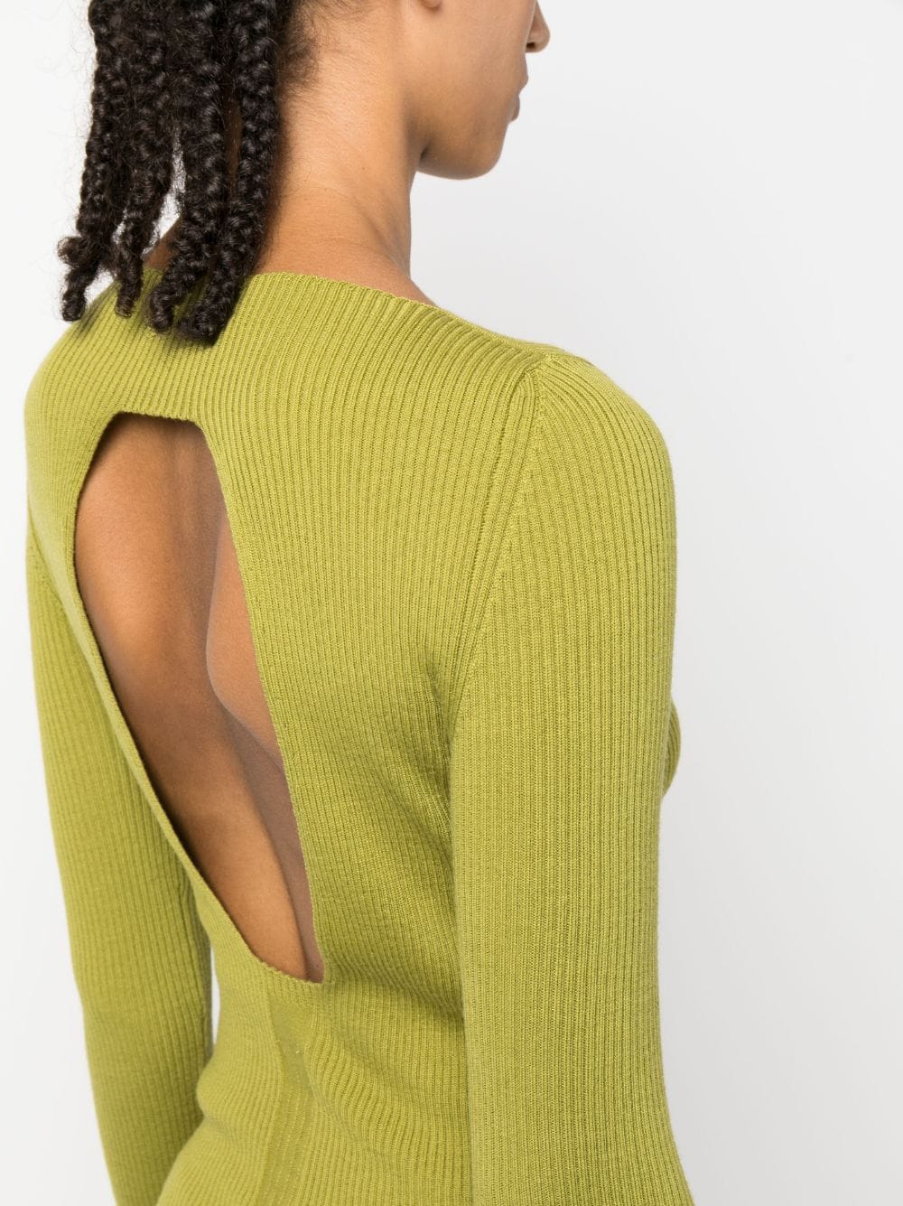 RICK OWENS cut-out ribbed jumper-4