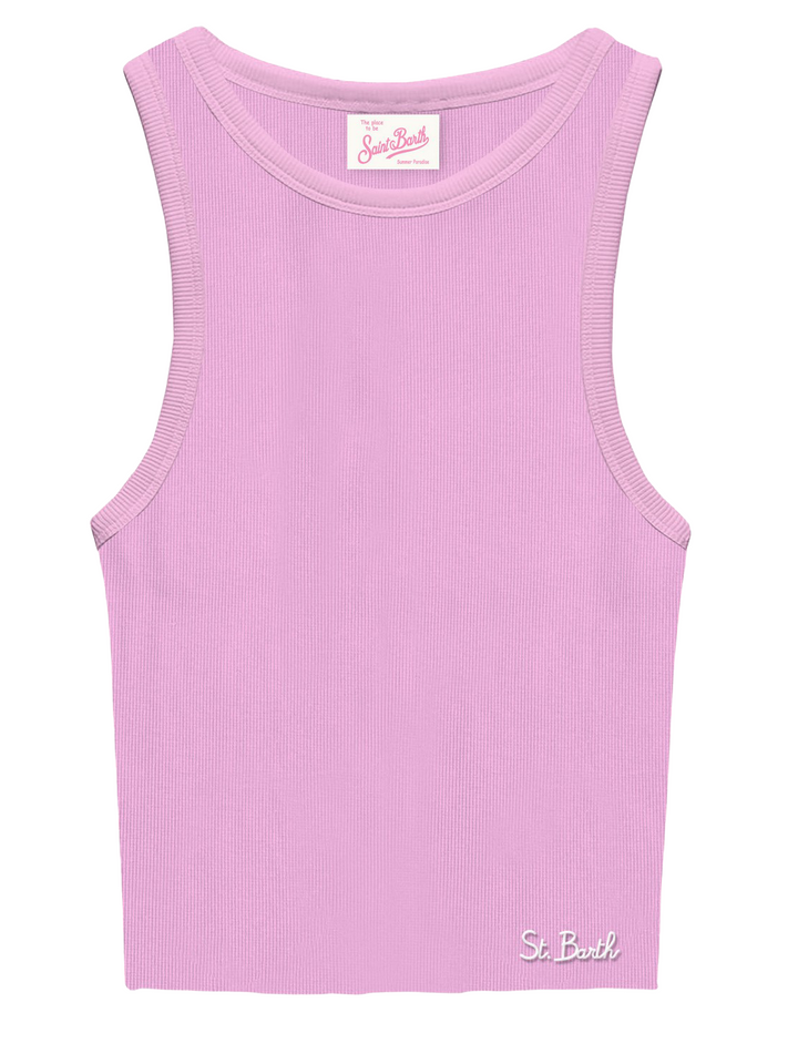 SINGLE SHOULDER RIB TOP-0