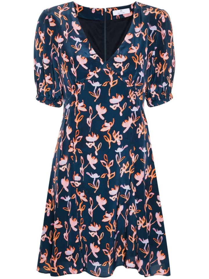 abstract-print mini dress-0