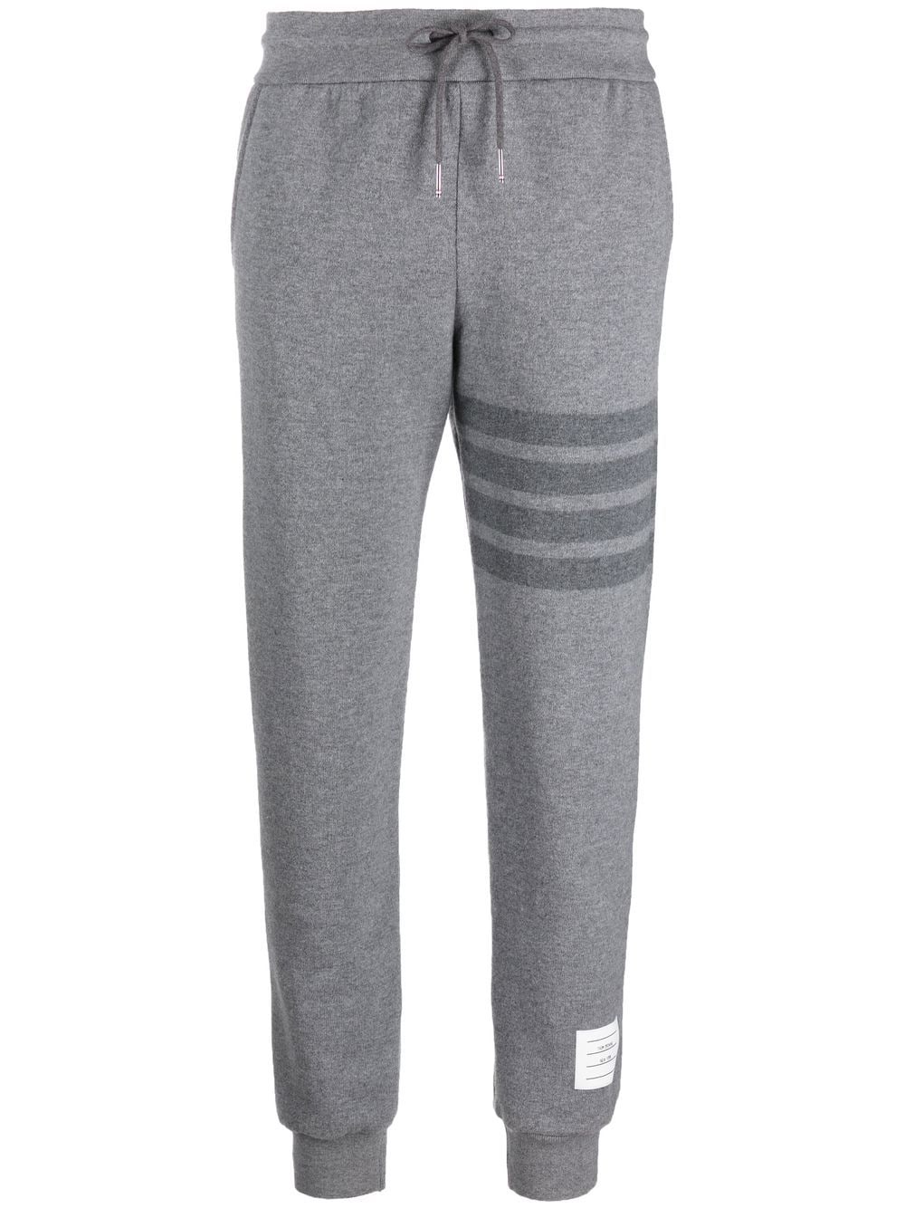 THOM BROWNE knitted side-stripe track pants-0